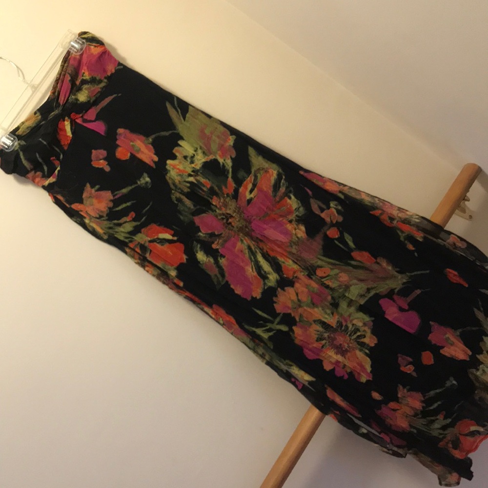 Black floral maxi dress